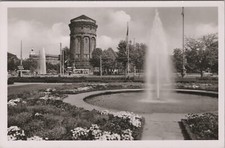 * Mannheim Wasserturm Springbrunnen Oldtimer 1950er AK Ansichtskarte 5747