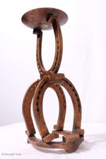 EINZELSTÜCK! Hoher Kerzenständer Schmiedekunst auf Hufeisen Metallkerzenständer