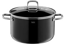 Silit Elegance Line black Fleischtopf 24/ 6,40 L Silargan® Glasdeckel Induktion