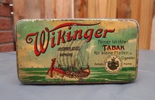Alte Blechdose * Wikinger * Tabakdose * Friedrich Justus Hamburg * tolles Motiv