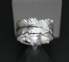 925 Silber Damen Ring Feder