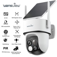 Wansview 2K 3MP PTZ Dual Lens Überwachungskamera Aussen WLAN WiFi Auto-Tracking