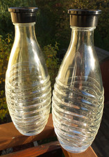 SodaStream 2 Glasflaschen Glaskaraffen 0,615 l für Wassersprudler