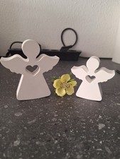 Dekofiguren. Engel.Weiss.Aus Keraflott.Handmade.