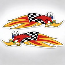 2 Aufkleber Sticker Bird Woody