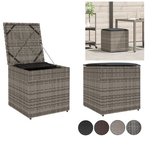 Rattan gartenbox mit polster - rattan,