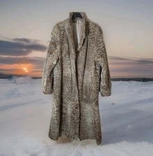 Echt pelz Mantel Damen Silber
