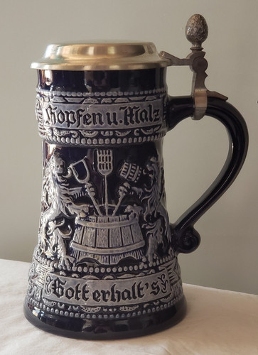 Keramik bierkrug mit - keramik-bierkrug,