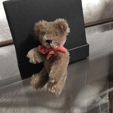 Schuco Teddy rote Schleife Mohair Vintage