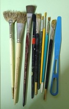 Pinsel-02-Pinsel im 10er-Set wie Foto - gebraucht - Altbestand Geschenke-Kriese