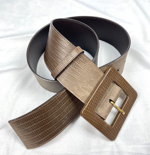 Ysl breiter ledergürtel braun - ysl,