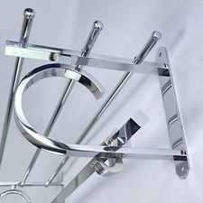 ART DECO Garderobe Wandgarderobe 1930er Jahre Silber Chrom ca. 80 cm