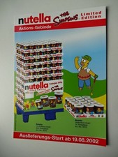 Ferrero Werbung aus Plastik / Nutella 2002 - Die Simpsons - 29,5 x 21 cm