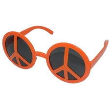 PEACE BRILLE ORANGE  Karneval