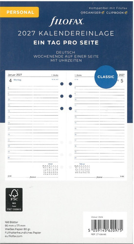 Filofax kalendereinlage - filofax,
