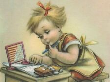 39/475 AK  - ALTE ZEITEN - ALTE TECHNIK - KIND MIT RECHENMASCHINE BROT GELD