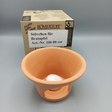 Römertopf Stövchen 106 00 rot Keramik Äpfel Weihnachten