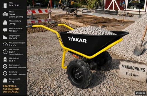 Tyskar bauschubkarre akku - bauschubkarre,