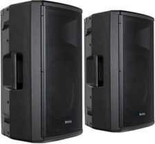 2 aktive PA-Lautsprecher mit 15" Woofer, Bluetooth und 500W, auch als Monitor