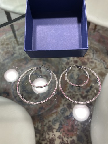 Swarovski creolen silber mit - swarovski,
