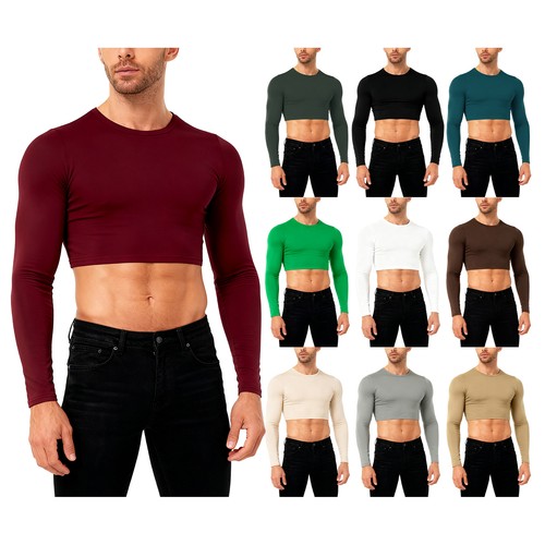 Herren sportshirts crop - herren,