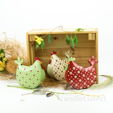 Metall Hühner 13x15cm in 3