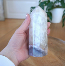 Schöner Pink Amethyst Turm B-Ware H 15cm Obelisk Edelstein Heilstein Kristall