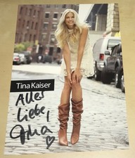 Tina Kaiser Original Signierte Autogrammkarte Autogramm Karte Model TV #24