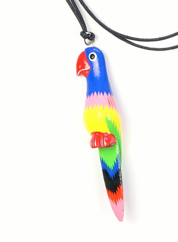 Design holz kette papagei - kette, bunt