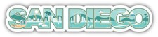 Autoaufkleber San Diego Stadt Slogan K3425 Sticker-12cm
