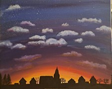 Gemälde Sonnenuntergang 50x40