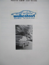 BMW 316i-325td E36 Limousine, 318is-M3 coupe E36 Preisliste Januar 1993