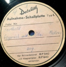 RRG RUNDFUNK Zeitgeschehen Gespräch Decelith ORIGINALPLATTE Tondokument