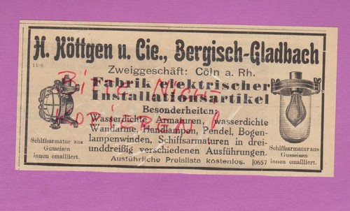 Gladbach werbung 1911 - werbung, 1911,