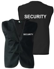 Unisex SECURITY Warnweste Weste Überzieher schwarz Gr.S-XXL bedruckt 501