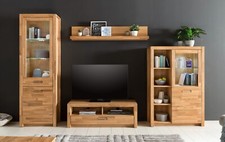 Wohnwand Wildeiche teilmassiv geölt Schrankwand Anbauwand Wohnzimmerwand NEU