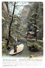 Bootsstation, Obere Schleuse, Hinterhermsdorf, ca. 1900, Sächsische Schweiz