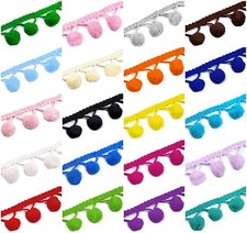 1m  Pomponborte 20x10mm  Bommel Nähen Tilda  Basteln Borte Pompons