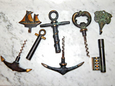 3 Korkenzieher Metall Messing