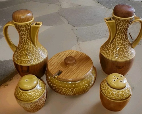 Mid century holz und keramik - century,