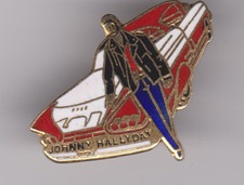 Pin’s Musik Sänger Johnny Hallyday vorne Cadillac Auto