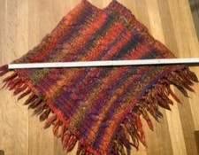 ♥️ Unikat - Handgemacht - Unikat - gestrickter Kinder Poncho ca. 116-128 ♥️