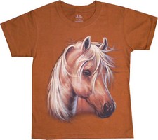 Kinder T-Shirt Kinder Shirt mit Pferde-Kopf in vielen Farben TOP Qualität 