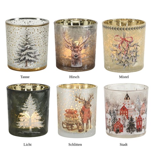 Dekoratives teelichtglas mit - dekoratives,