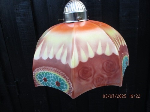 Hängelampe glas tolles dekor - hängelampe,