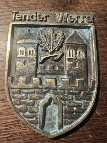 Messingwappen tender werra der - werra,