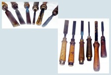 Konvolut Antike Stemmeisen Beitel Stechbeitel, Drechselbeitel Hohlbeitel