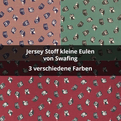 Jersey stoff kleine eulen - jersey,
