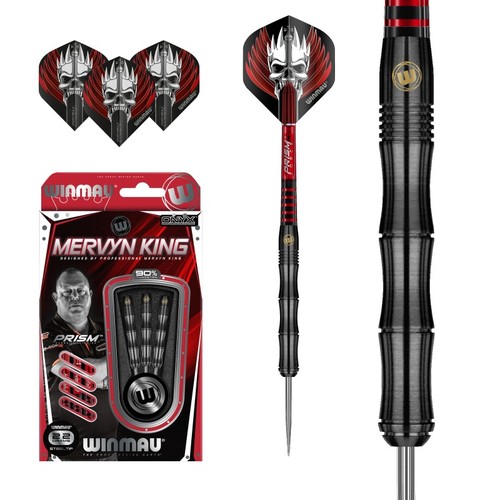 Winmau mervyn king black - black, 90%