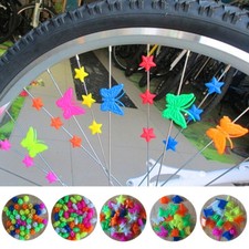 36 tlg Fahrrad Speichenperlen Bunt Speichenclips für Fahrrad Bike Deko Schmucken
